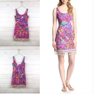 Sz 0 gold-tassel Eaton Lilly Pulitzer dress